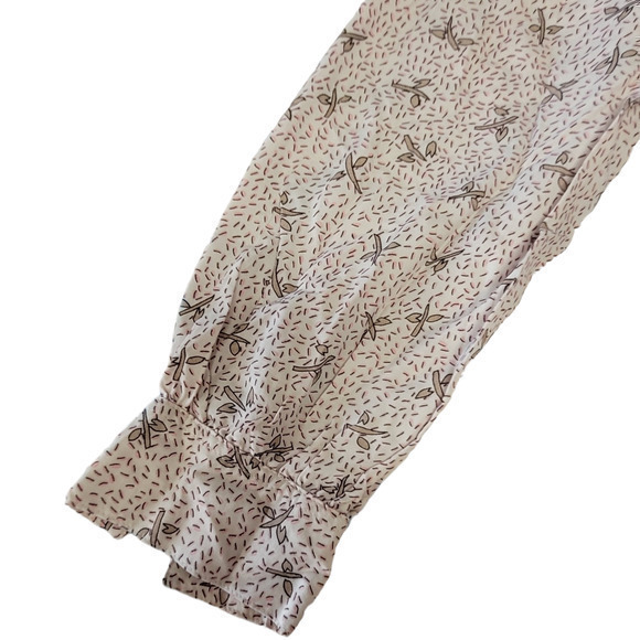 Vintage TJW Pink Gray Confetti Turtle Neck Button Back Long Sleeve Blouse Top - Picture 8 of 14